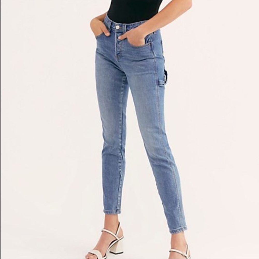 We The Free | Free People Denim Carpenter Button Fly Jeans #OB1026828 💕